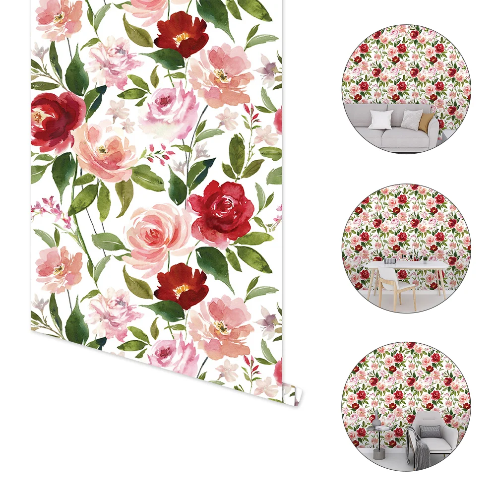

1 Set Child Room Bedroom Background Wallpaper Floral Removable Wallpaper
