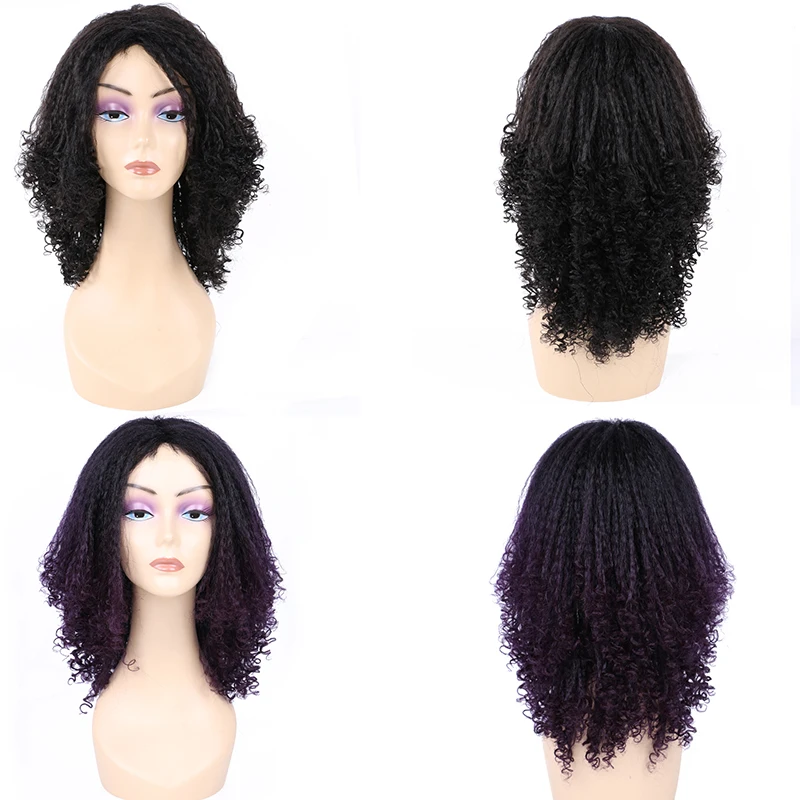 

Short Afro Kinky Curly Wig for Women 12 Inch Afro Yaki Wig Curly Ends Natural Synthetic Fibre False Hair Cosplay Light Yaki Wigs
