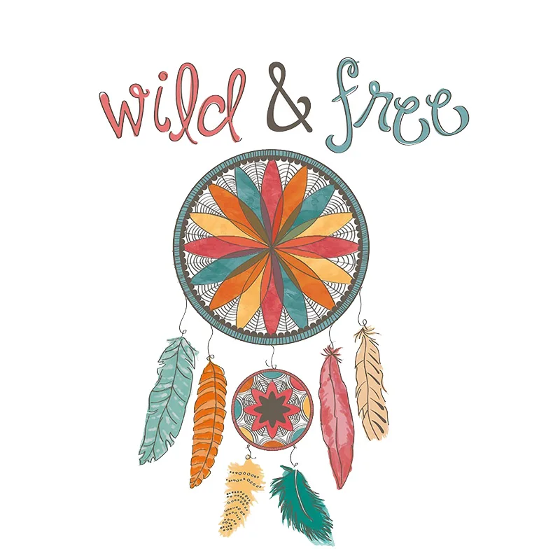 

Creative Car Sticker Accessories Wild and Free Dream Catcher Car Rearview Mirror Vinyl Decal Car Styling PVC 14cm X 10cm