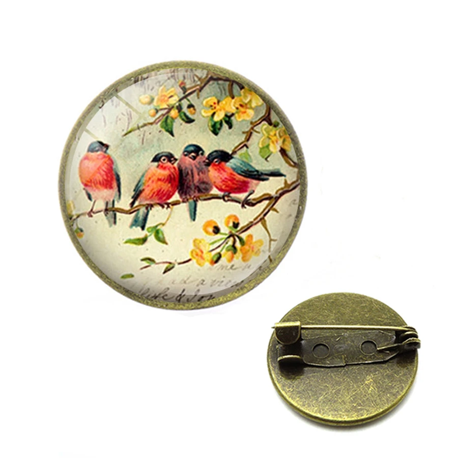 Черная птица броши черная Ворон отворот булавки жуткая фото стеклянный купол