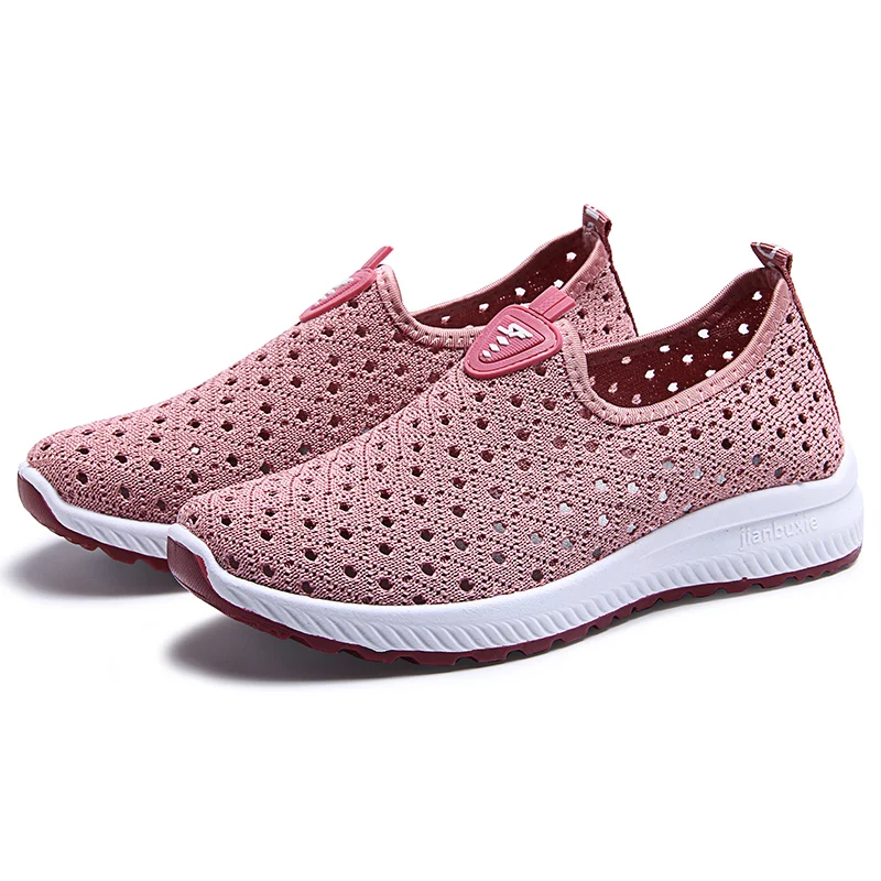 High Quality Women Sneakers Slip On Flats Shoes Casual Outdoor Walking female footwear breathable mesh shoes | Обувь