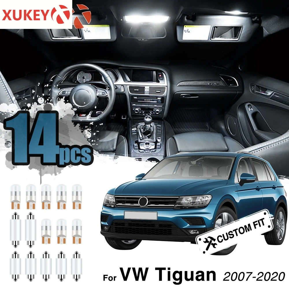 Xukey 14 шт. автомобильные фотолампы для VW Tiguan 2007 2020|Сигнальная лампа| |