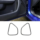 Автомобильный Дверной гудок декоративное кольцо для колонки отделка для Dodge Charger 2011-2019 2020 2021 аксессуары для интерьера ABS углеродное волокно