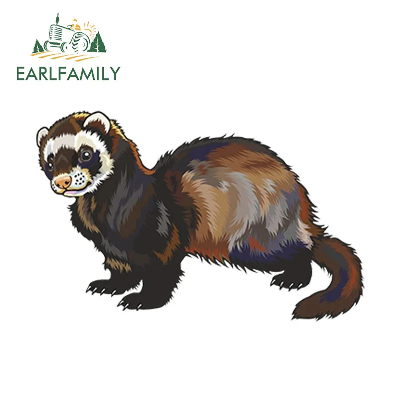 EARLFAMILY 13 см x 6 5 автомобиля стикер мультфильм хорек Виниловая наклейка для