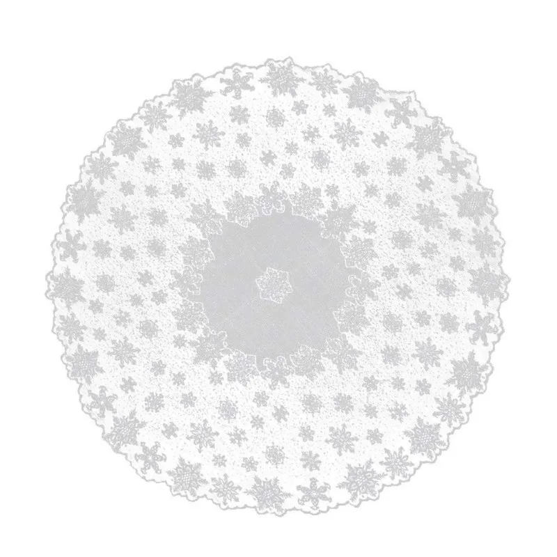 S 178x178cm 1 шт. круглая/прямоугольная белая кружевная скатерть, скатерть для обеденного стола, Рождественская Свадебная вечеринка, домашний декор - Цвет: S 178x178cm