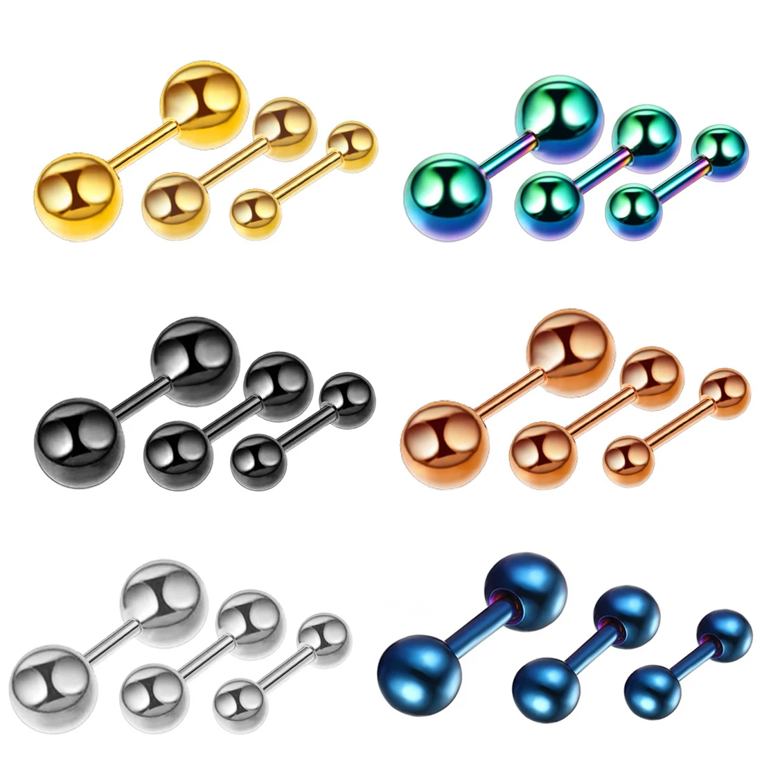 1 пара серьги-гвоздики для пирсинга | Украшения и аксессуары