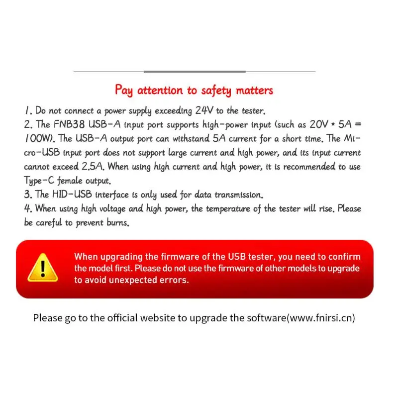 

FNB38 Current Voltage Meter USB Tester QC4+ PD3.0 2.0 PPS Fast Charging Protocol