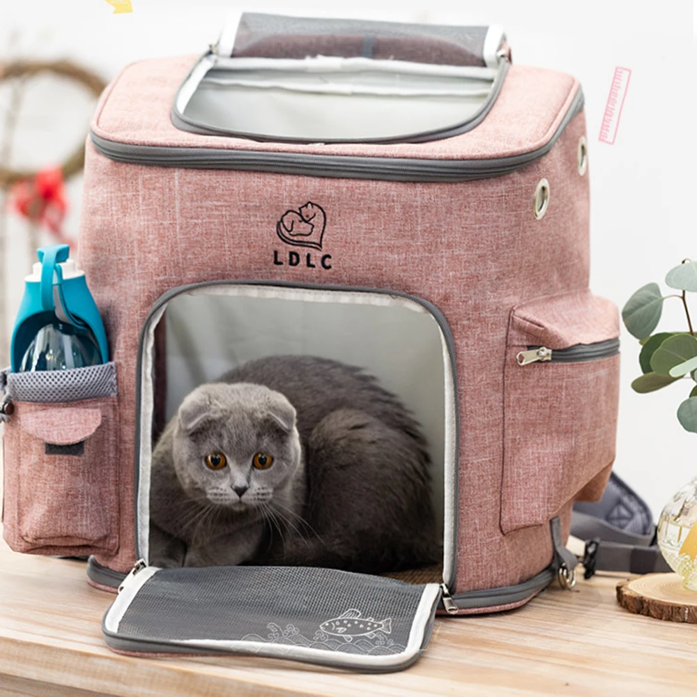 Outdoor Cat Mesh Carrier Backpack Breathable Pet Bag For Dogs Fashion Portable Carrier Bags Comfort Carrier for Small Medium Dog