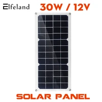 30w60w 60a controller solar panel 12v usb power portable outdoor solar cell car ship camping hiking travel phone charger