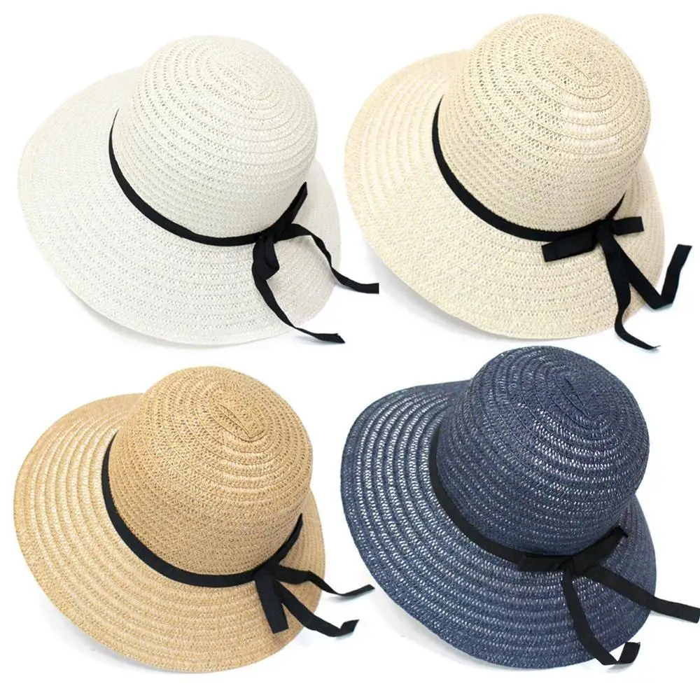 Летняя соломенная шляпа с широкими полями|Женские пляжные шляпы| |