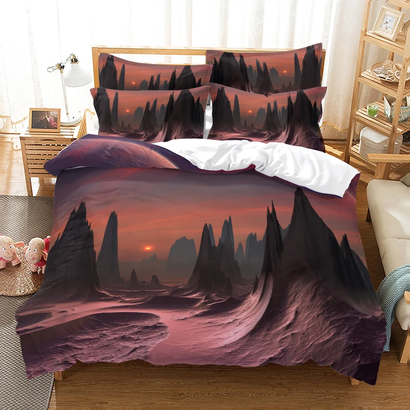Фиксатор одеяло Постельное белье 3D принт ПРИРОДА красивых фотографий Queen Твин с