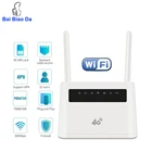 Wi-Fi-роутер BaiBiaoDa R9 CPE 4G, широкополосная Мобильная точка доступа, порты WANLAN, две внешние антенны, 4G LTE-роутер со слотом для Sim-карты