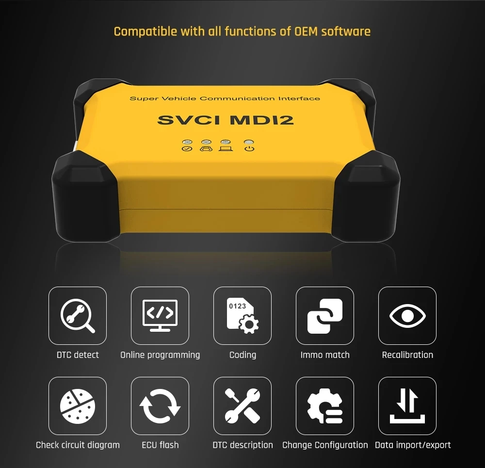 

For Benz for BMW IDS JLR for Toyota for VW for Volvo for Porsche All in one Car SVCI MDI2 Diagnostic Coding Programming Tool