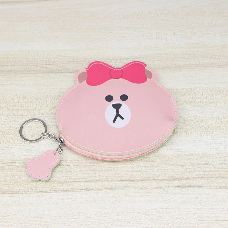 Kawaii/Новинка, Kawaii кошелек в форме животного для детей, детей, женщин, маленькая денежная сумочка для ключей, кошелек для карточек и монет с героями мультфильмов для девочек KB078 - Цвет: bow bear