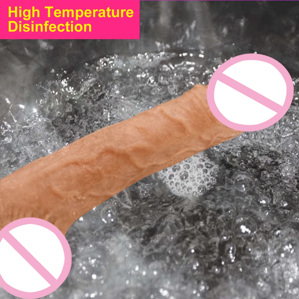 Мягкий силиконовый вибратор реалистичный огромный пенис Секс игрушки нагрева