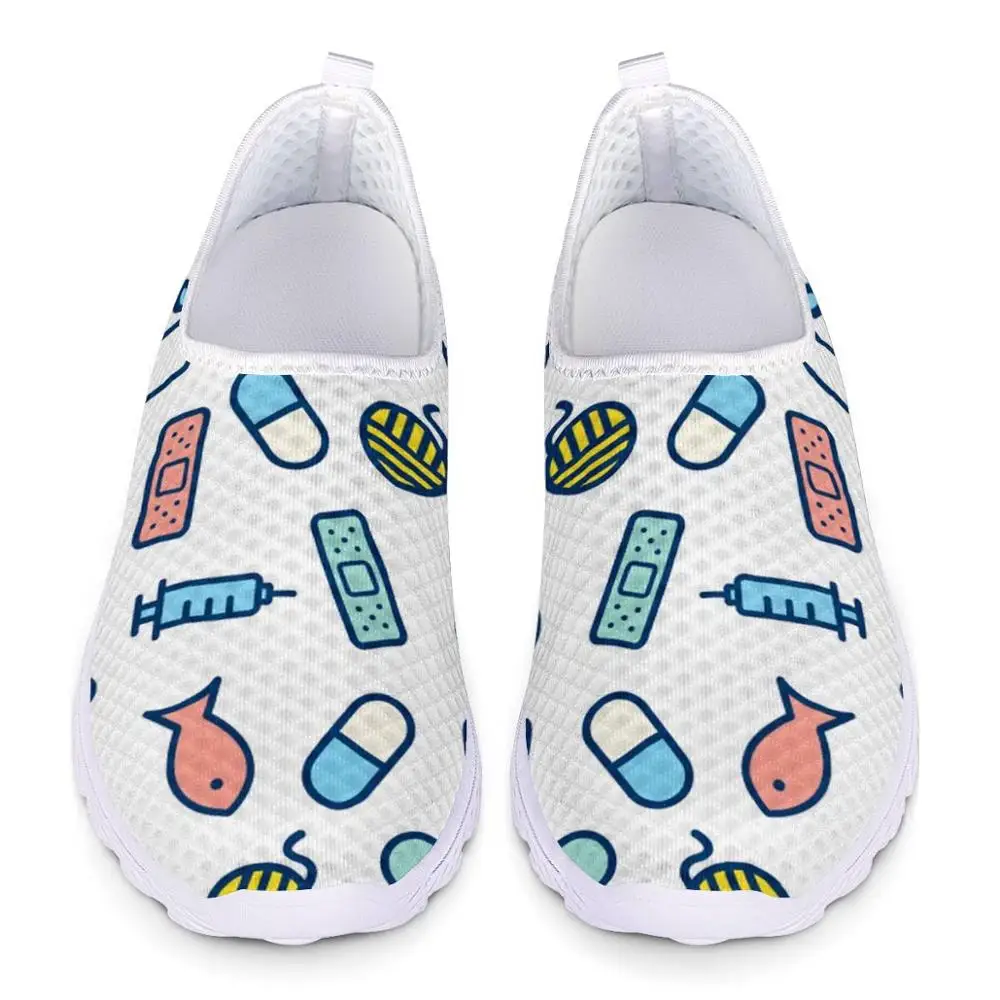 

Легкие легкие кроссовки, дышащая сетчатая Вулканизированная обувь, Уличная обувь без шнуровки на плоской подошве, женская обувь с индивиду...