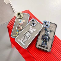 luxury silicone shock proof and drop proof phone case for iphone 13 12 11 pro max mini x xs xr 7 8 plus 2021violent bear pattern