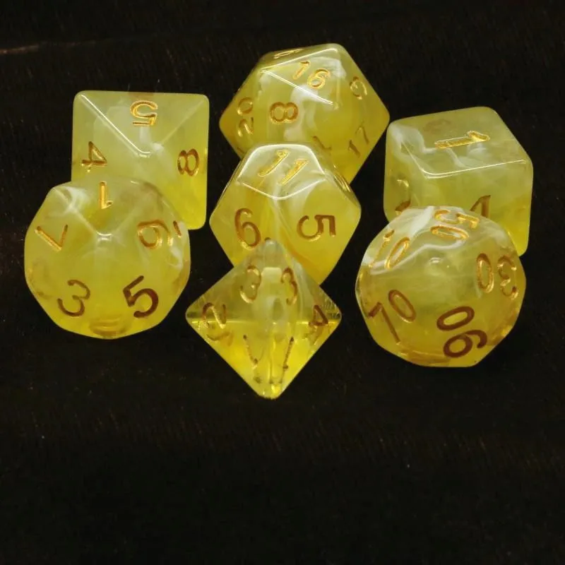 7 шт./компл. многогранные кости d& d4 d6 d8 d10 d% d12 d20 многогранные TRPG игры Набор Игральный костей для Настольная игра - Цвет: 5