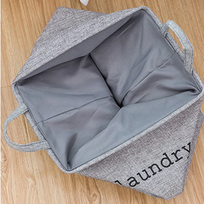 Корзина для хранения из толстого хлопка и льна домашняя корзина грязной одежды