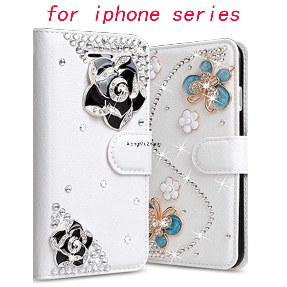 

Luxury Bling Diamond Glitter Rhinestone Flip Wallet Leather Cover for IPhone 11 12 Pro Max 8 7 6 Plus Xr XsMax X Xs 12 Pro 11Pro