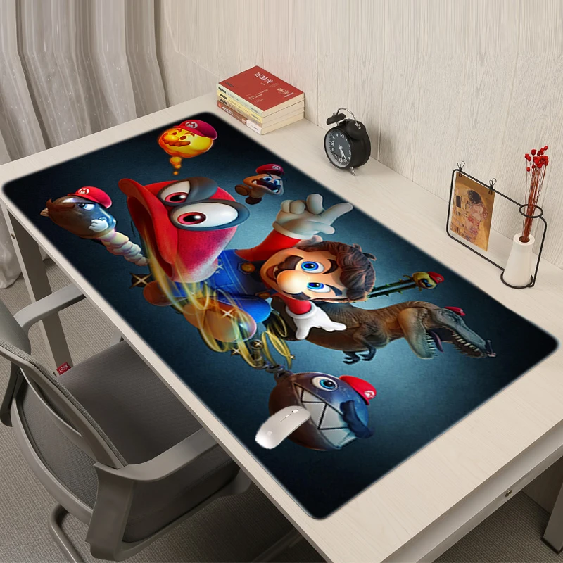 

Коврик Super Mario для мышки с компьютерным аниме, большой резиновый игровой коврик для мыши, геймерский коврик для клавиатуры с закругленными к...