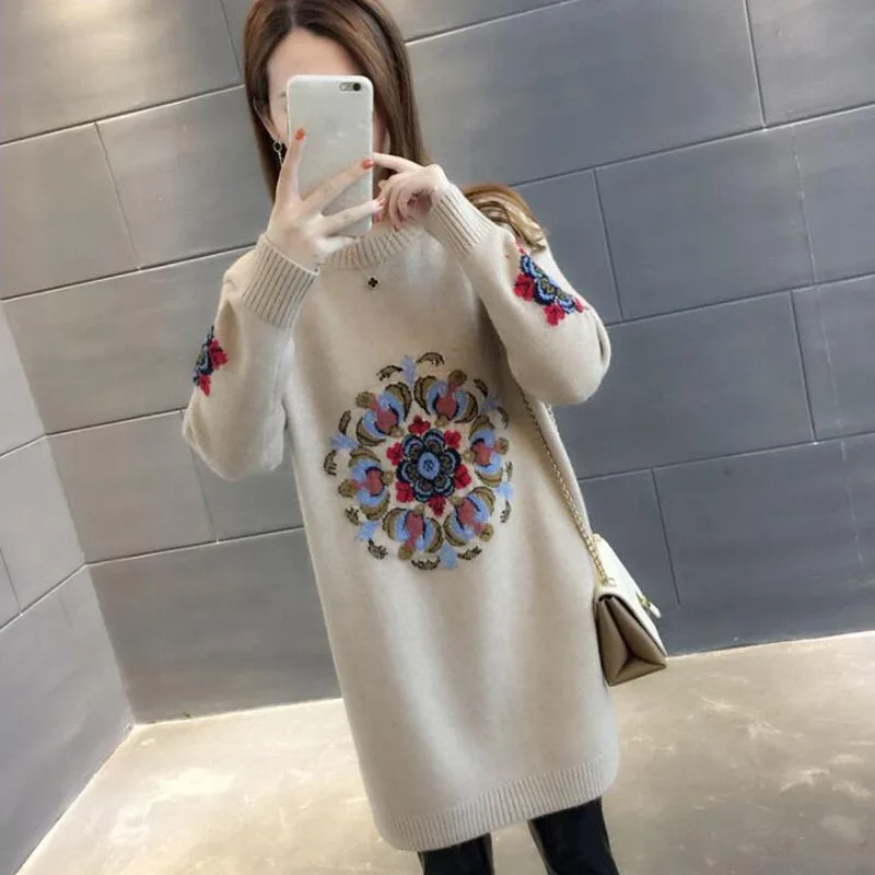 Высококачественный Женский модный свитер 2019 с высоким воротником Топ женские