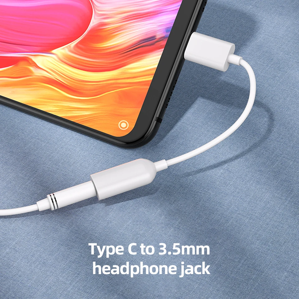 Оригинальный аудиокабель Xiaomi с разъемом Usb Type-C на 3 5 мм Aux адаптер для наушников Mi