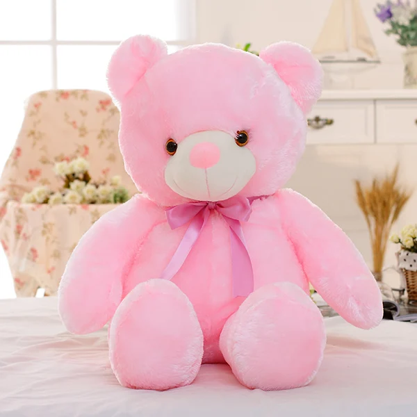 

1pc 50cm Creative Light Up LED Teddy Bear Plush Toy Colorful Pillow Glowing Stuffed Soft Animal Doll Gifts for Kids Birthday