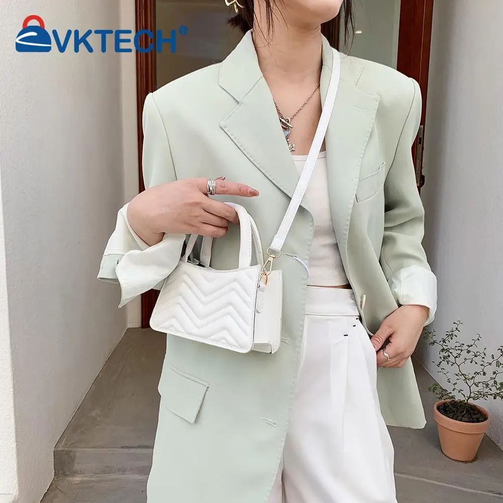 

2021 Casual Pure Color Handbag PU Leather Women Weave Embossing Shoulder Bag Ladies PU Top-handle Crossbody Bags