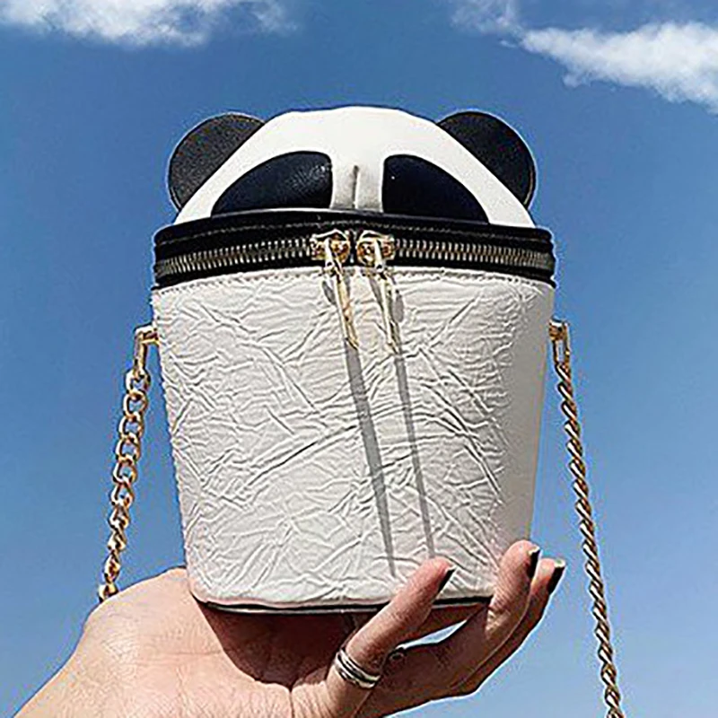 

Summer Funny Small Totes For Women 2021 New Fashion Mini Cute Panda Shape Messenger Bag Female Casual Mini Shoulder Bucket Bag