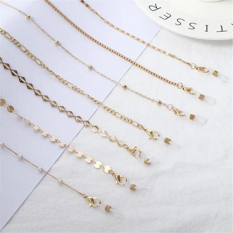 

1pcs 2 in 1 Eyeglass Strap Reading Glasses Hanging Chain Fashion Sunglasses Spectacles Holder Neck Cord Glasses Slip Metal Chain