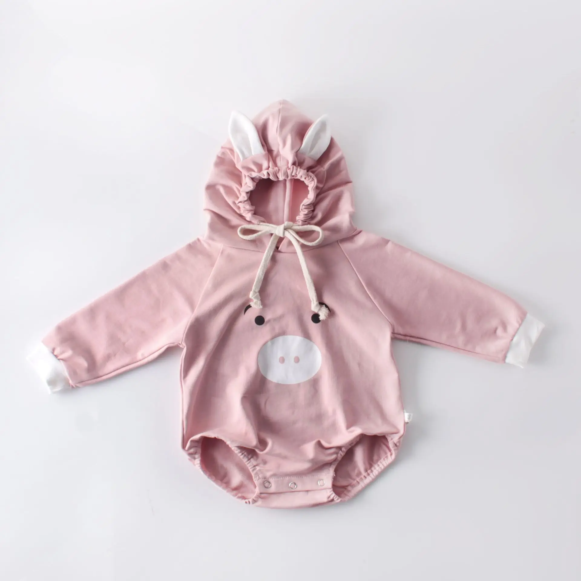 

Autumn New Girls Baby Newborn Long-sleeved Clothes Hooded Jumpsuit Romper Baby Toddler Girl Winter Clothes with Hat