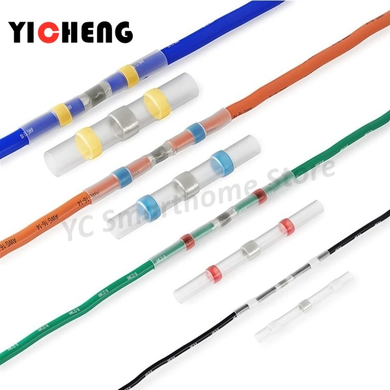 

10pcs Waterproof solder ring heat shrinkable tube Wire wiring waterproof insulation heat shrink sleeve cable connector