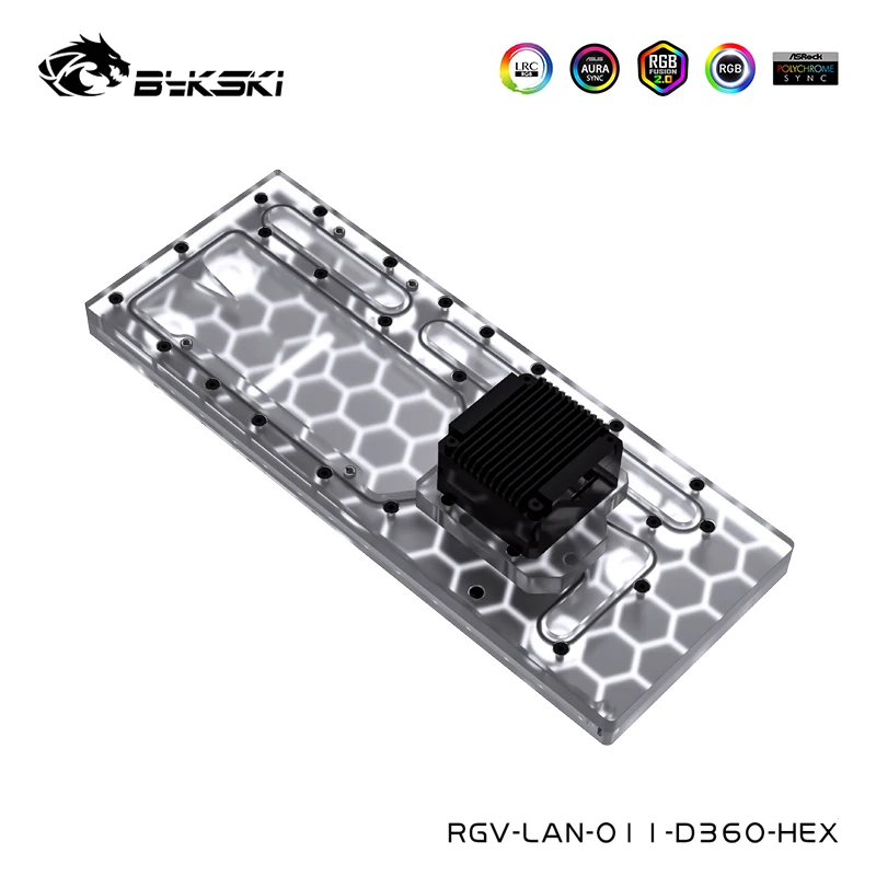 

Bykski акриловая доска для Distro LIANLI O11 динамический чехол для компьютера двойной 360 мм радиатор петли дизайн, RGV-LAN-O11-D360-HEX