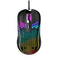 lightweight rgb gaming mouse 7200dpi honeycomb shell ergonomic mice with ultra weave cable for computer gamer pc desktop