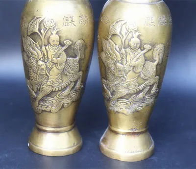 Пара изысканных античных медных ВАЗ в виде единорога | Дом и сад