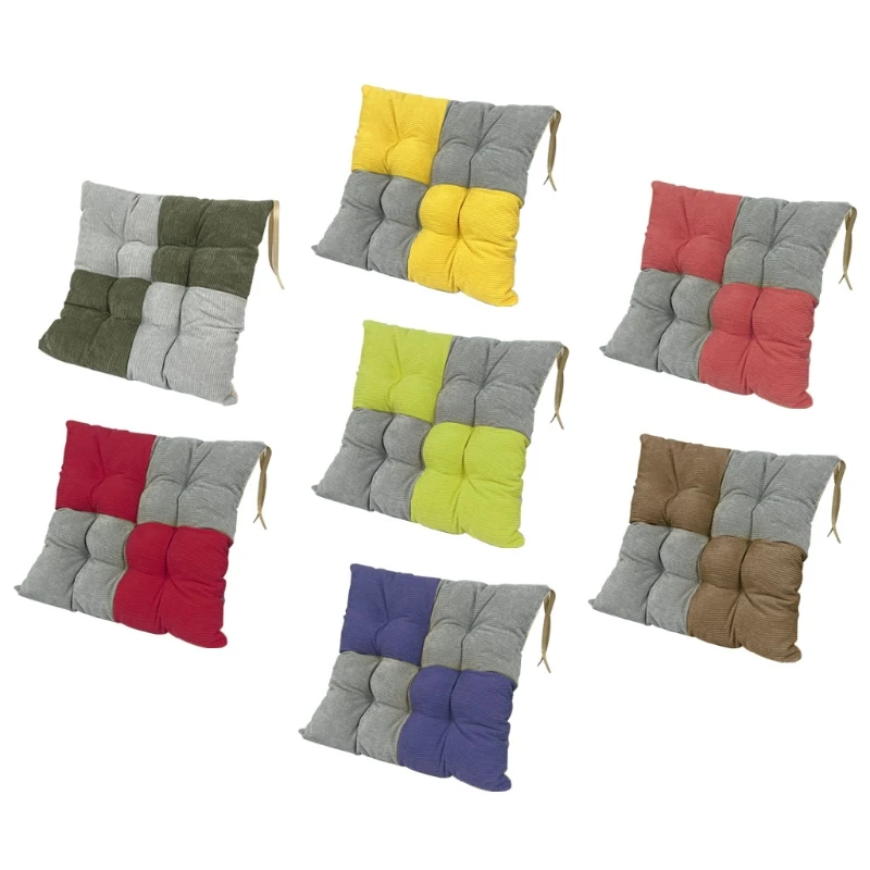 

40x40cm Square Splicing Thickened Chair Cushion Kitchen Office Patio Seat Pad
