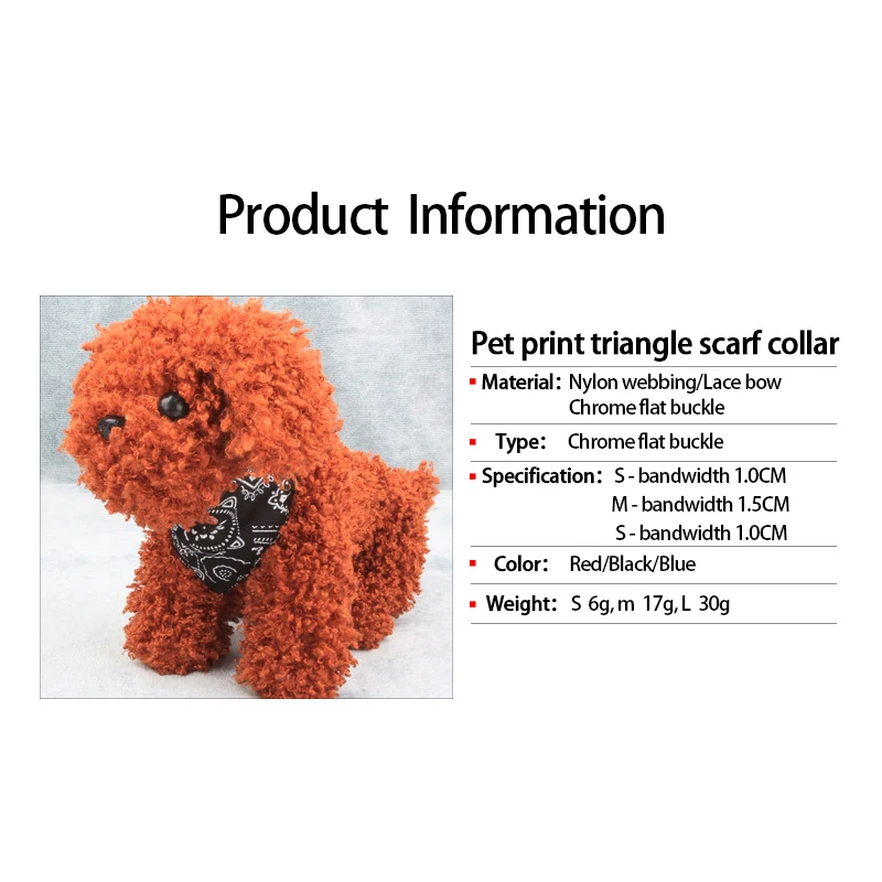 

Pet Dog Products Accessories Collar Type Ties For Dog Bibs Neck Scarf Saliva Towel Adjustable Snap Triangle Scarf For Dog