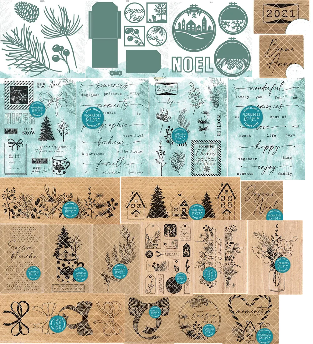 Французский металлический Прозрачный штамп резки умереть для скрапбукинга