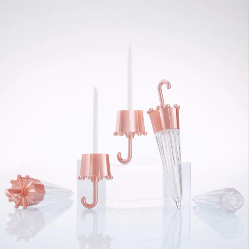 

5.5ml Empty Lip Gloss Tube Container Clear Lip Balm Tubes Umbrella Shape Lipstick Refillable Bottles Lipgloss Packing Bottles