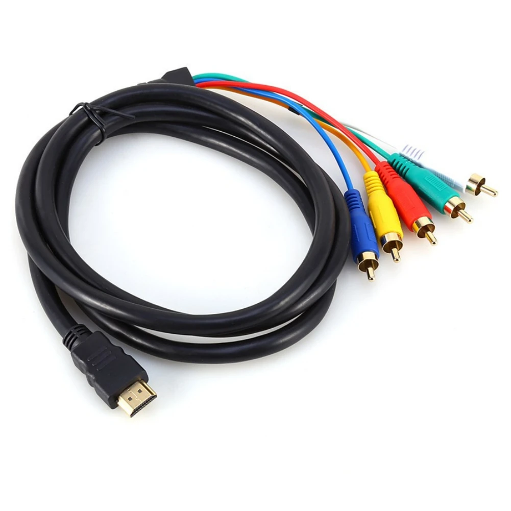 1 5 м HDMI-совместимый с 5RCA кабелем Plug &amp play 1080p Аудио Видео Компонент
