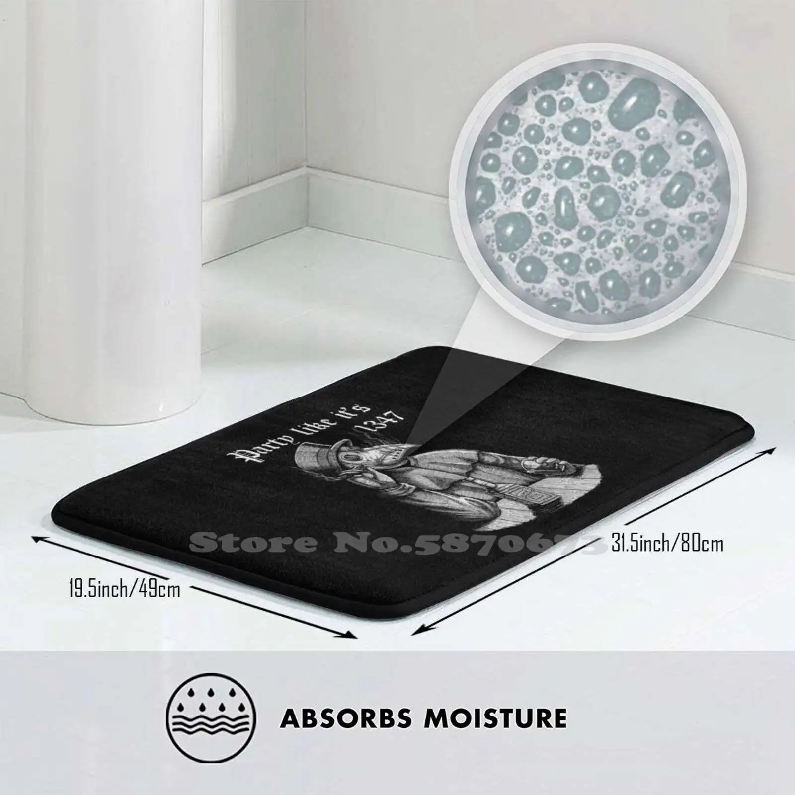 Вечерние Like It's 1347-винтажный мягкий коврик для Чумного доктора с охлаждением