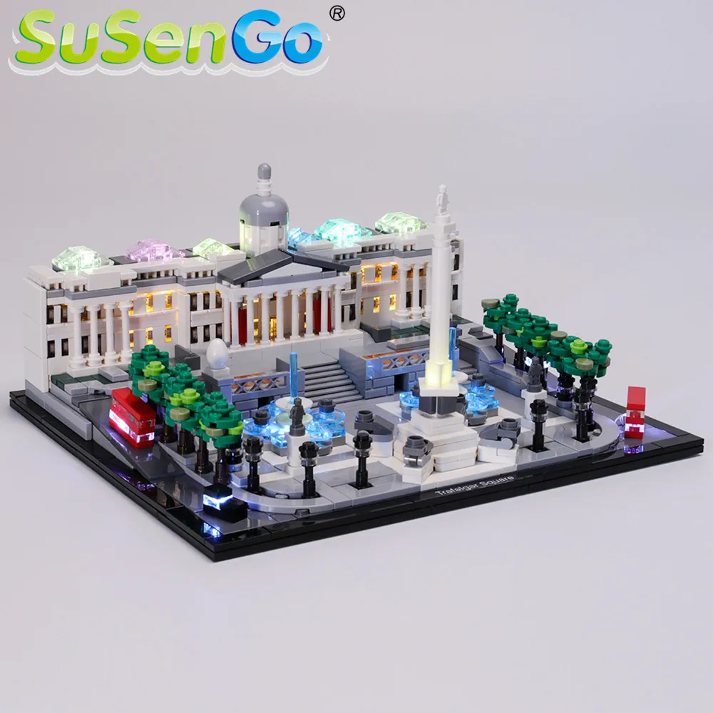 

SuSenGo светодиодный светильник комплект для 21045 Архитектура «Трафальгар», квадрат, (модель не входит в комплект)