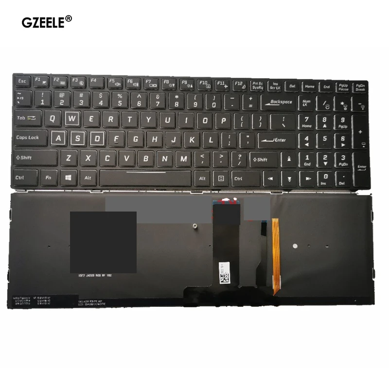 QH новая клавиатура для ноутбука США Hasee T96 T97 T96E T96C T800 Z7 Pro RGB Клавиатура белая