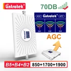 Новое обновление AGC 2G 3G 4G сотовый мобильный телефон усилитель сигнала CDMA 850 1700 1900 MHZ AWS PCS Сотовый усилитель B5 B4 B2 Lintratek