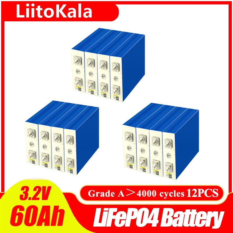 Аккумуляторная батарея LiitoKala, 3,2 В, 60 ач, 12 В, 24 В, 36 В, 48 В