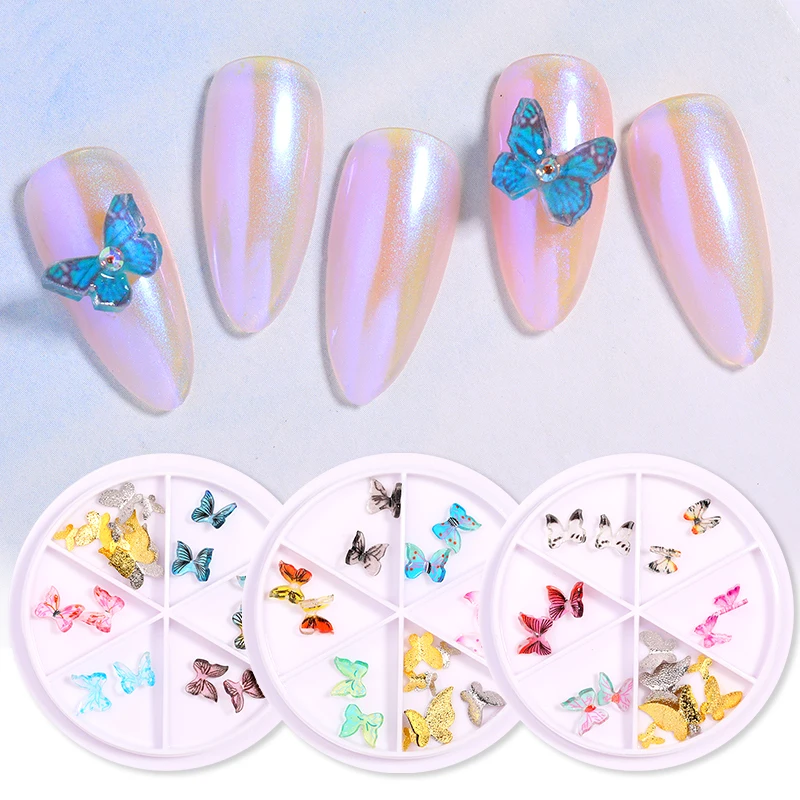 1 коробка металлические бусины для украшения ногтей золотого цвета|Стразы и