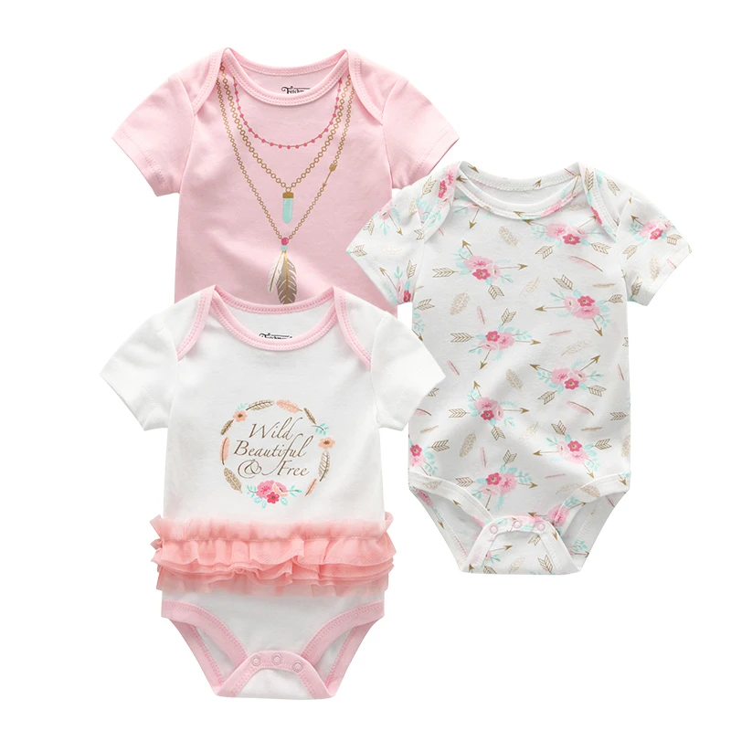 Тонкий хлопковый детский комбинезончик модные рубашка с короткими рукавами для