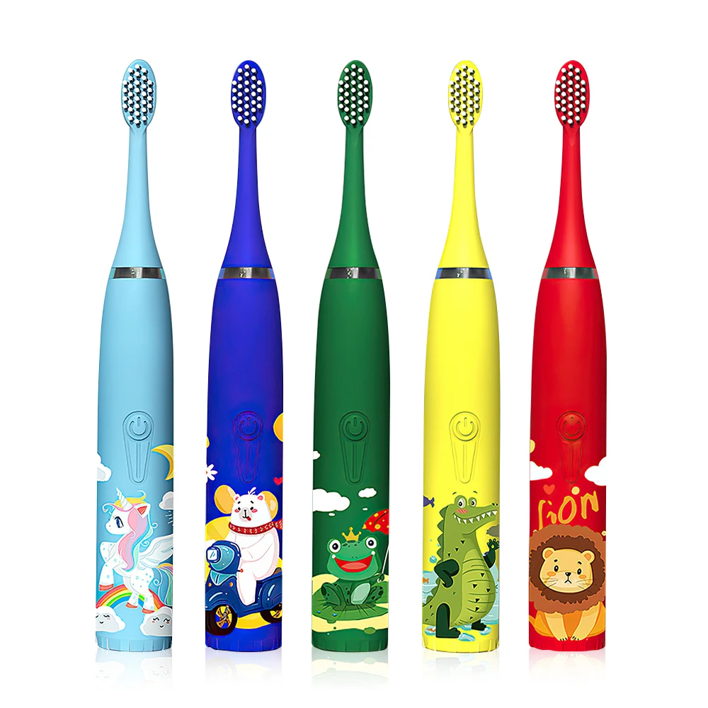 Детская зубная щетка DIOZO с мультяшным рисунком Ультразвуковая электрическая
