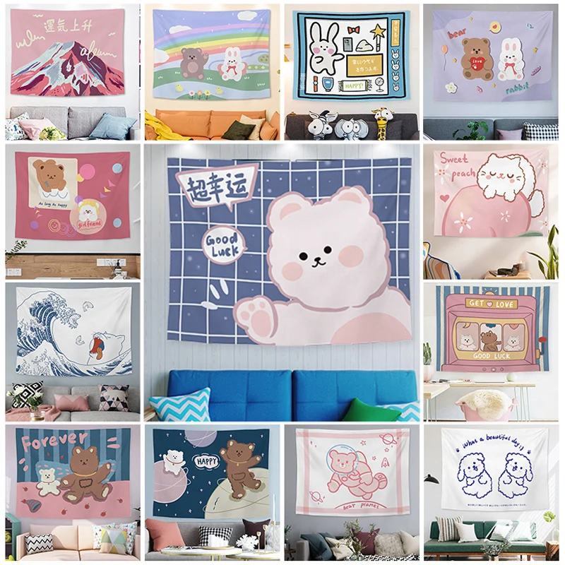 3d Аниме фон настенная ткань день рождения Искусственный гобелен покрывающая